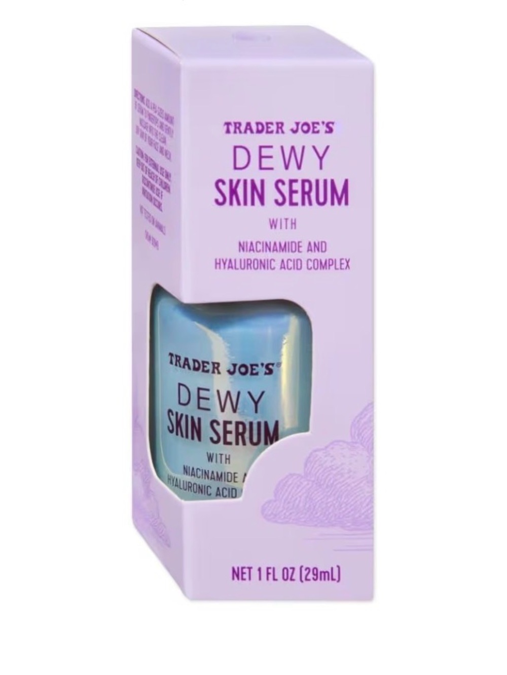 Trader Joe's Dewy Skin Serum - Lavender Packaging